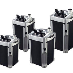 External or Internal canister filter connected to aquarium for efficient water filtration
