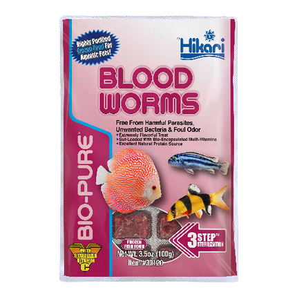 Hikari Blood Worms 100g - 32 Cubes