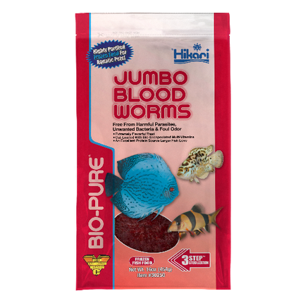 Hikari Jumbo Blood Worms 454g - Flat Pack
