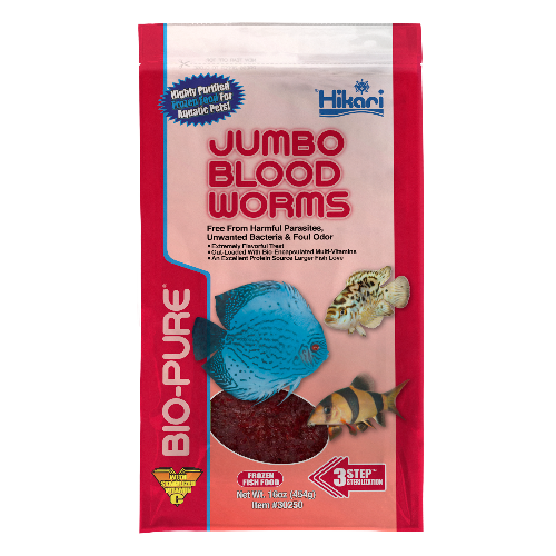 Hikari Jumbo Blood Worms 454g - Flat Pack