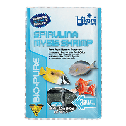 Hikari Spirulina Mysis Shrimp 100g - 32 Cubes