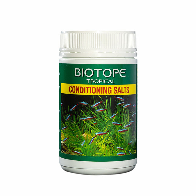 Biotope Tropical Conditioning Salts mineral GH water conditioner for tropical freshwater fish tanks and planted aquariums.