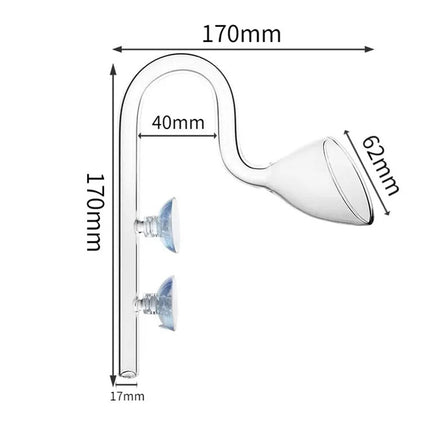 Glasswork Lily Pipe Outflow Glass Jet Pipe