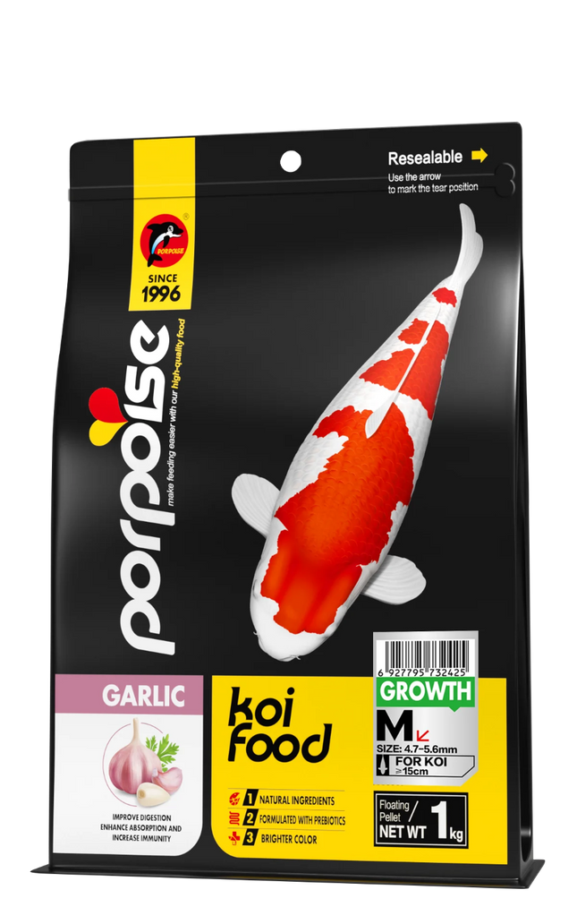 Porpoise premium koi food for growth and color enhancement
High quality koi fish food with spirulina and probiotics
Porpoise koi food for healthy growth and body development
Koi pellet food with fish meal and krill meal ingredients
Premium koi diet for vibrant colors and improved health
Porpoise koi feed with vitamins minerals and probiotics
Advanced koi food formula for liver health and muscle growth
Complete nutrition koi food for pond fish care