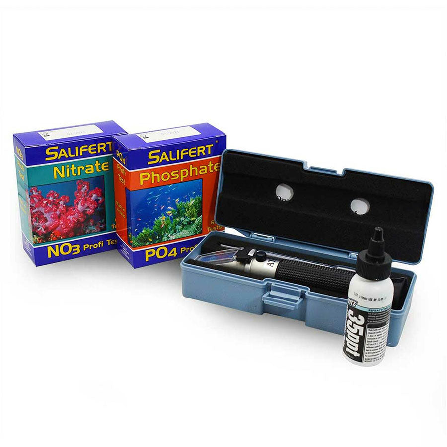 FOWLR Beginner Saltwater Test Set (Refractometer, Salifert NO3, PO4)