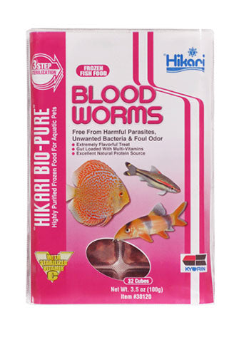 Hikari Blood Worms 100g - 32 Cubes