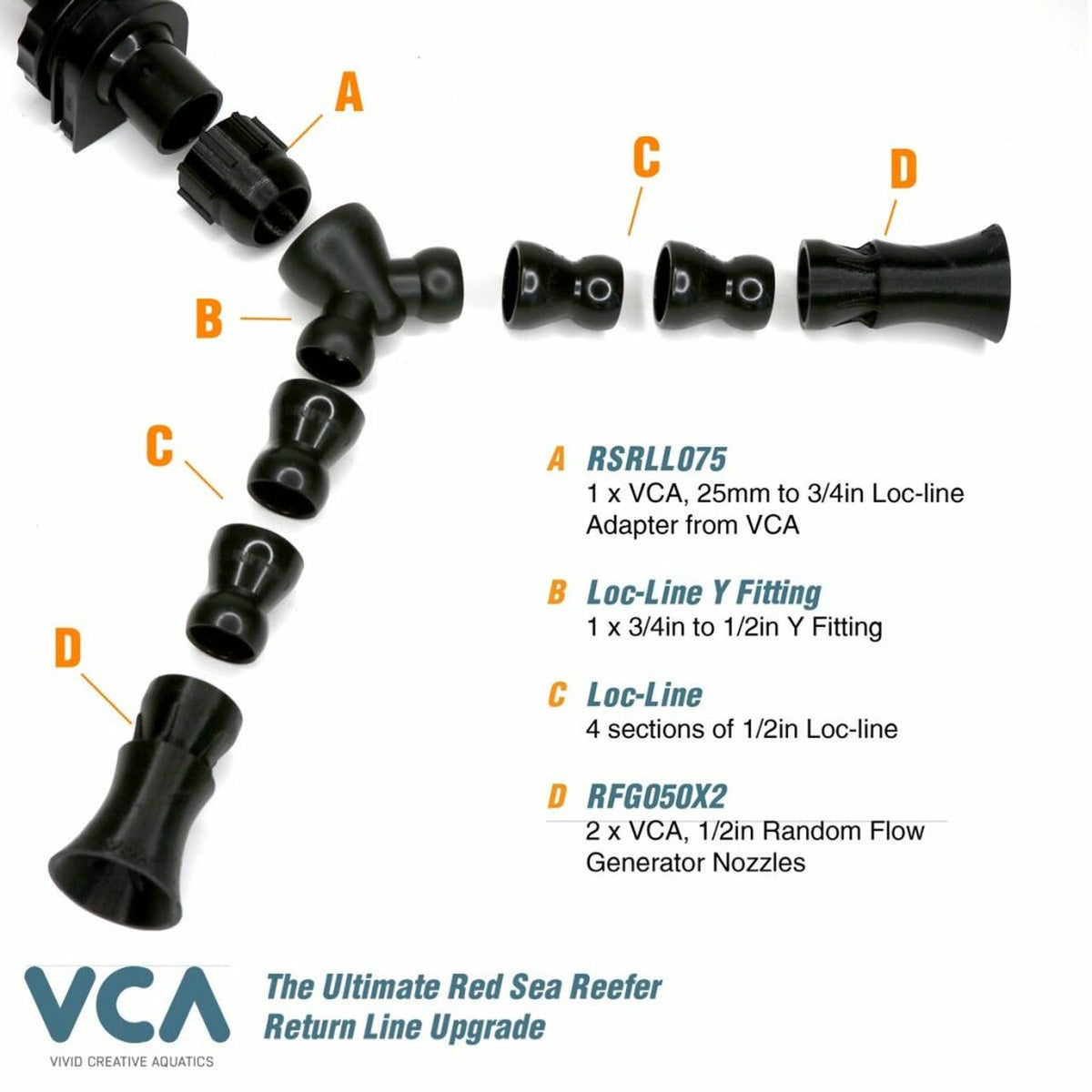 VCA Red Sea Reefer Ultimate Return Line Upgrade Kit (25mm to 1/2&quot;)
