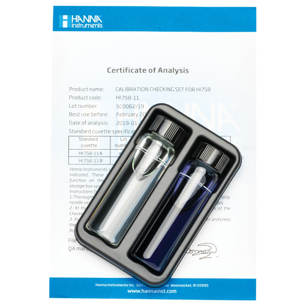 Hanna - (HI758-11) Marine Calcium Checker® HC Calibration Check Set