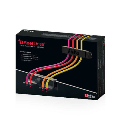 Red Sea ReefDose Deluxe 4-Color Tube Kit (Red/Yellow)